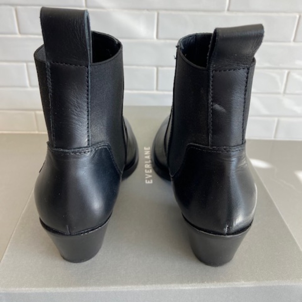 NIB Everlane Black Leather Bootie - Made in Italy - Size 7.5 - Picture 3 of 6